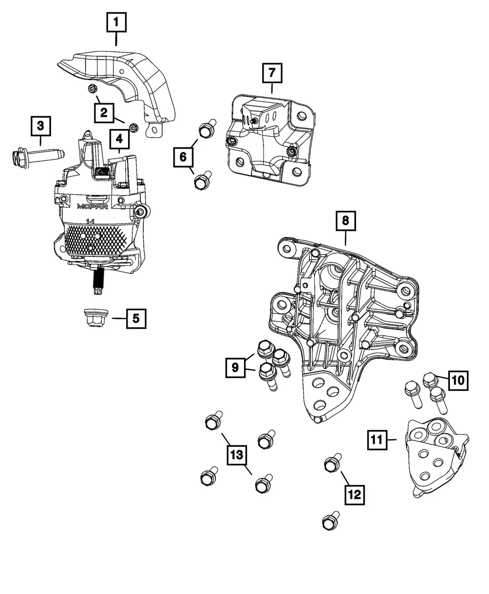 Engine Mount Bracket - Mopar (68477352aa)