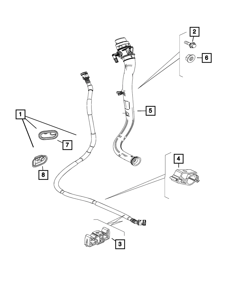 Fuel Filler Tube Bolt - Mopar (68482215aa)