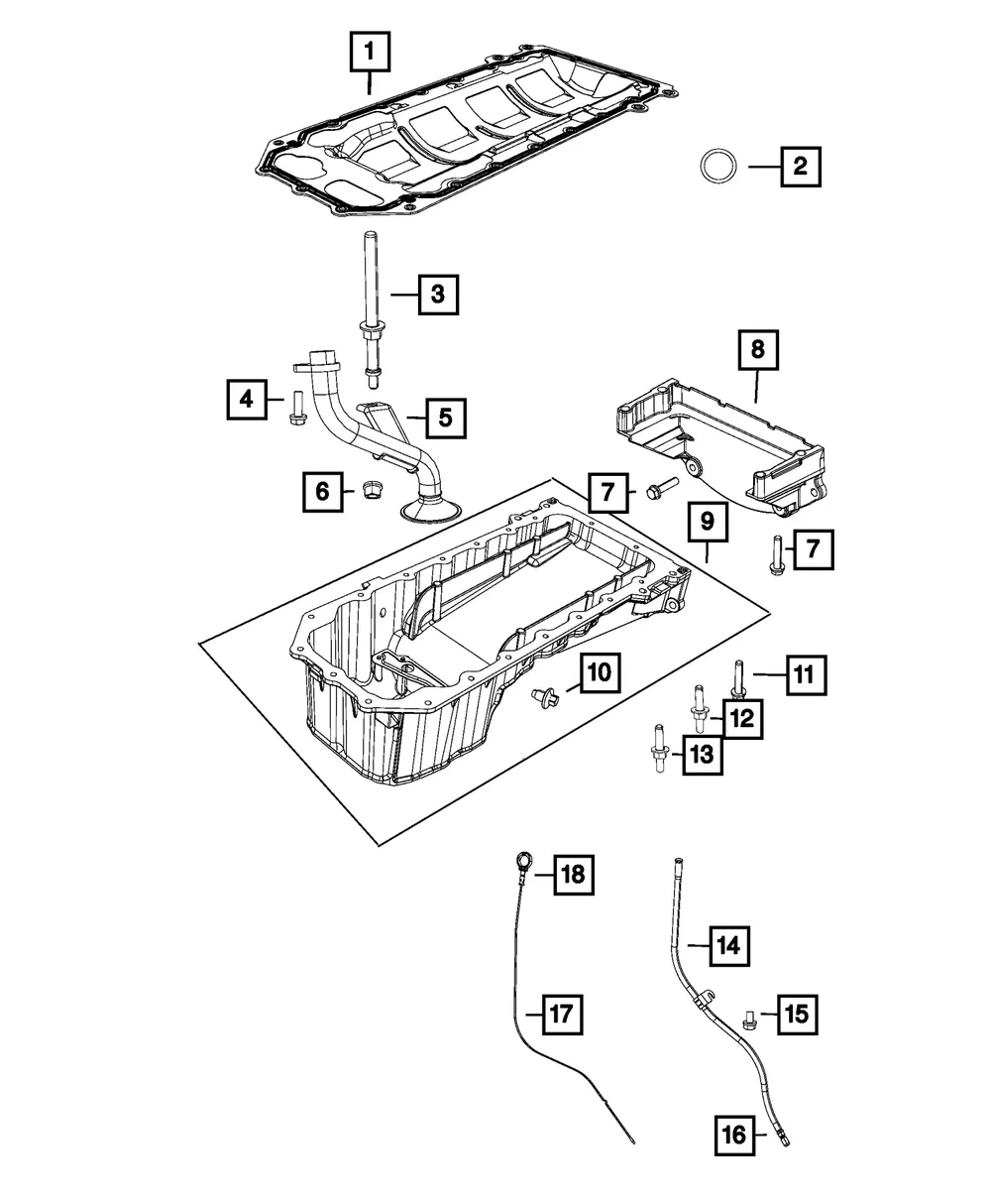 Engine Oil Indicator Tube - Mopar (68488842ab)