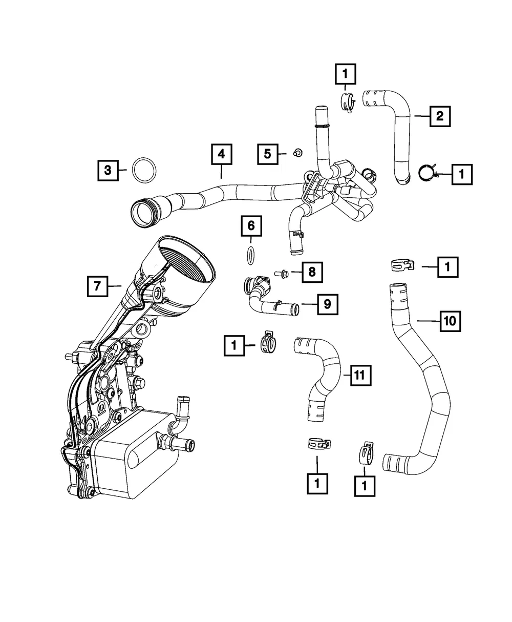 Egr Cooler Hose - Mopar (68490057aa)