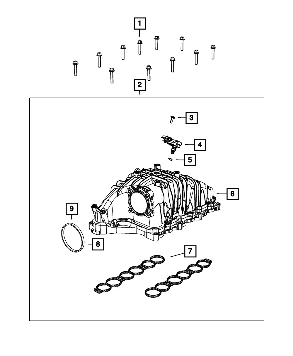 Intake Manifold - Mopar (68490098aa) - view 3