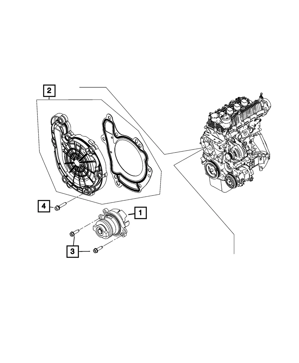 Water Pump - Mopar (68490109aa) - view 3