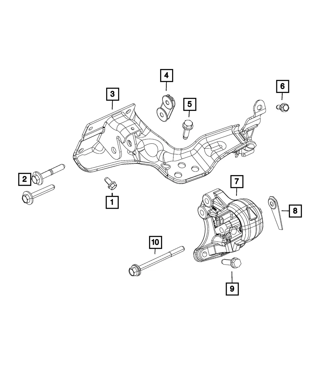 Engine Mount Bracket, Left Side - Mopar (68496575aa)