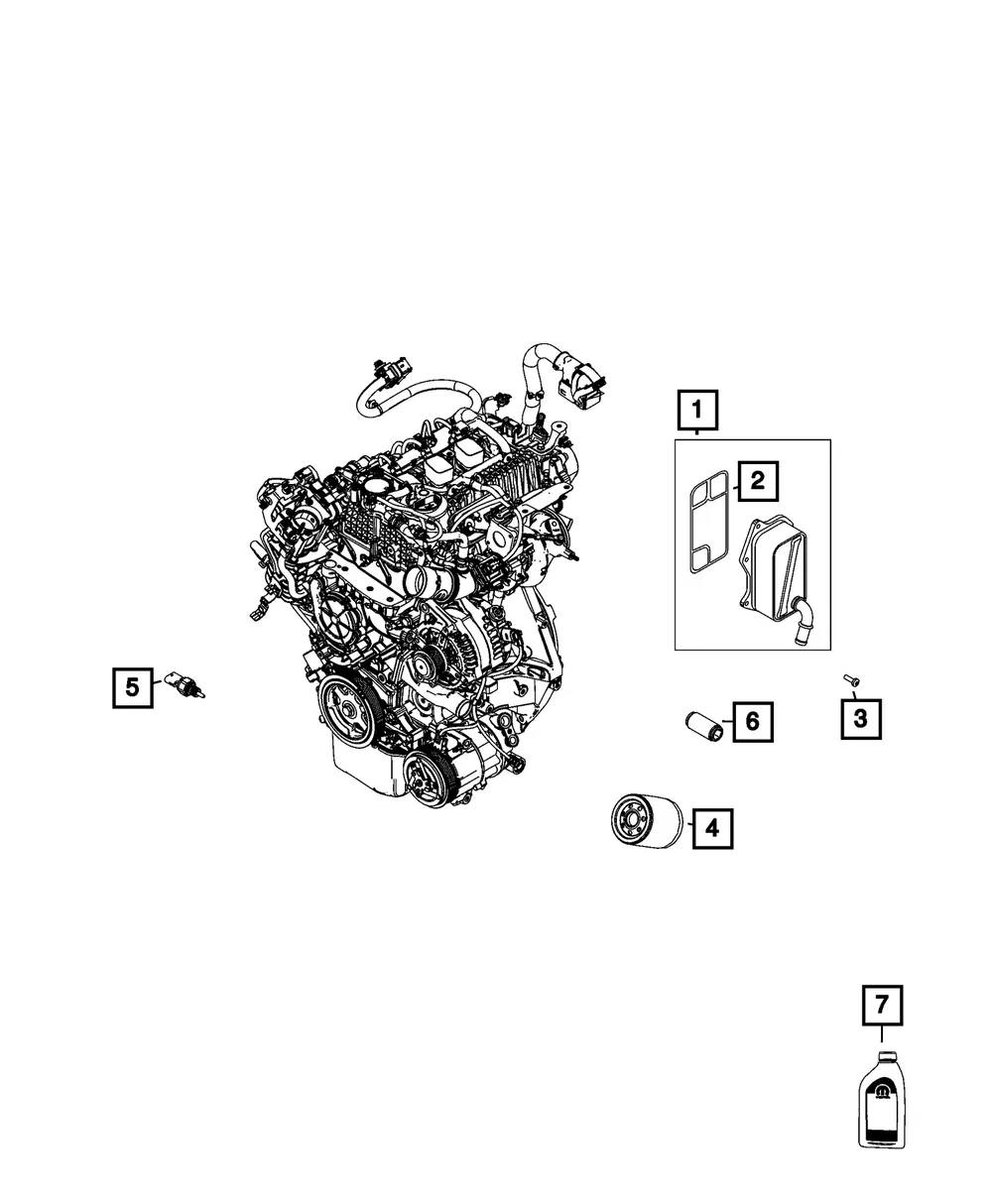 Engine Oil Cooler - Mopar (68497755aa)