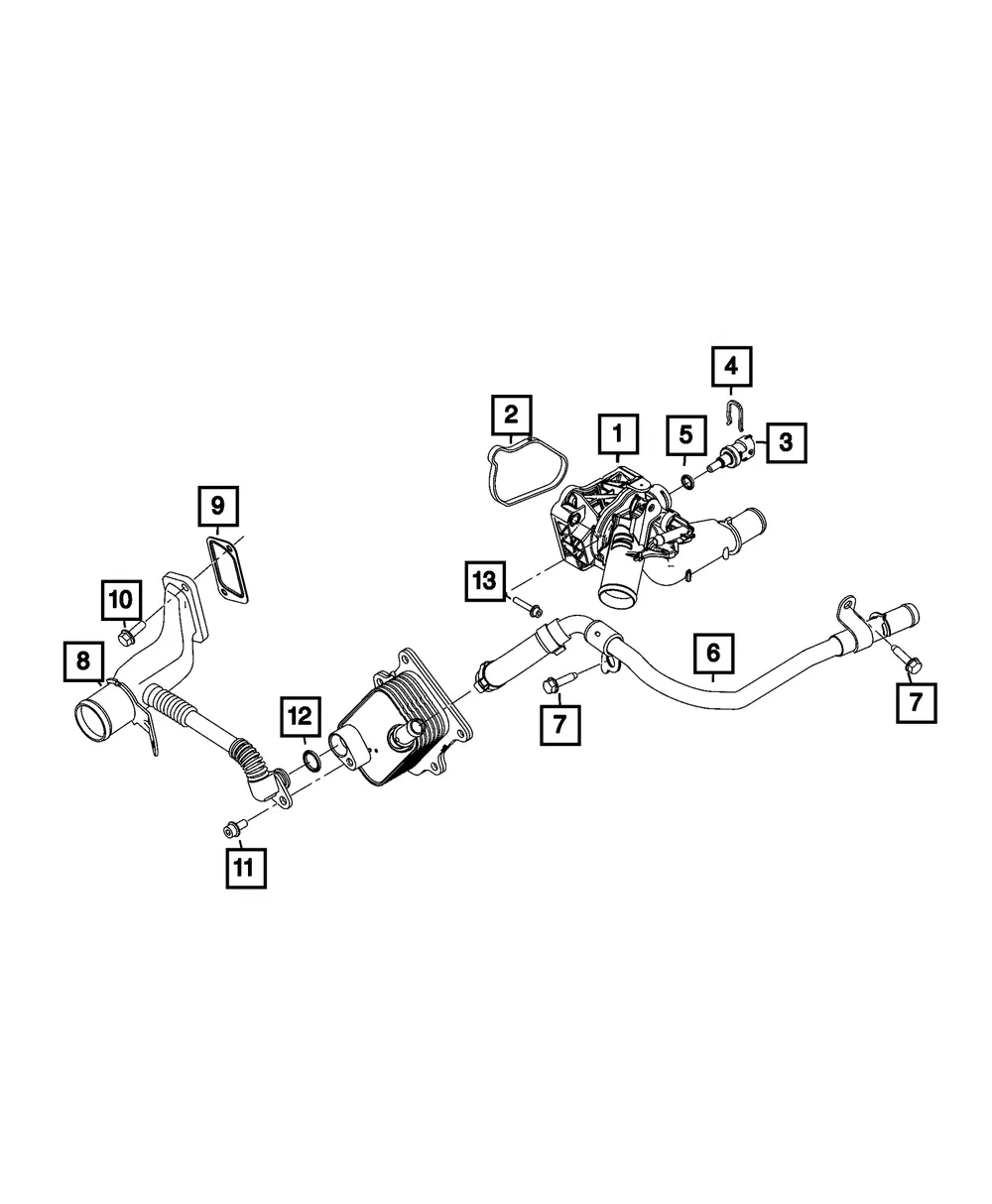 Water Pump Tube - Mopar (68498738aa)