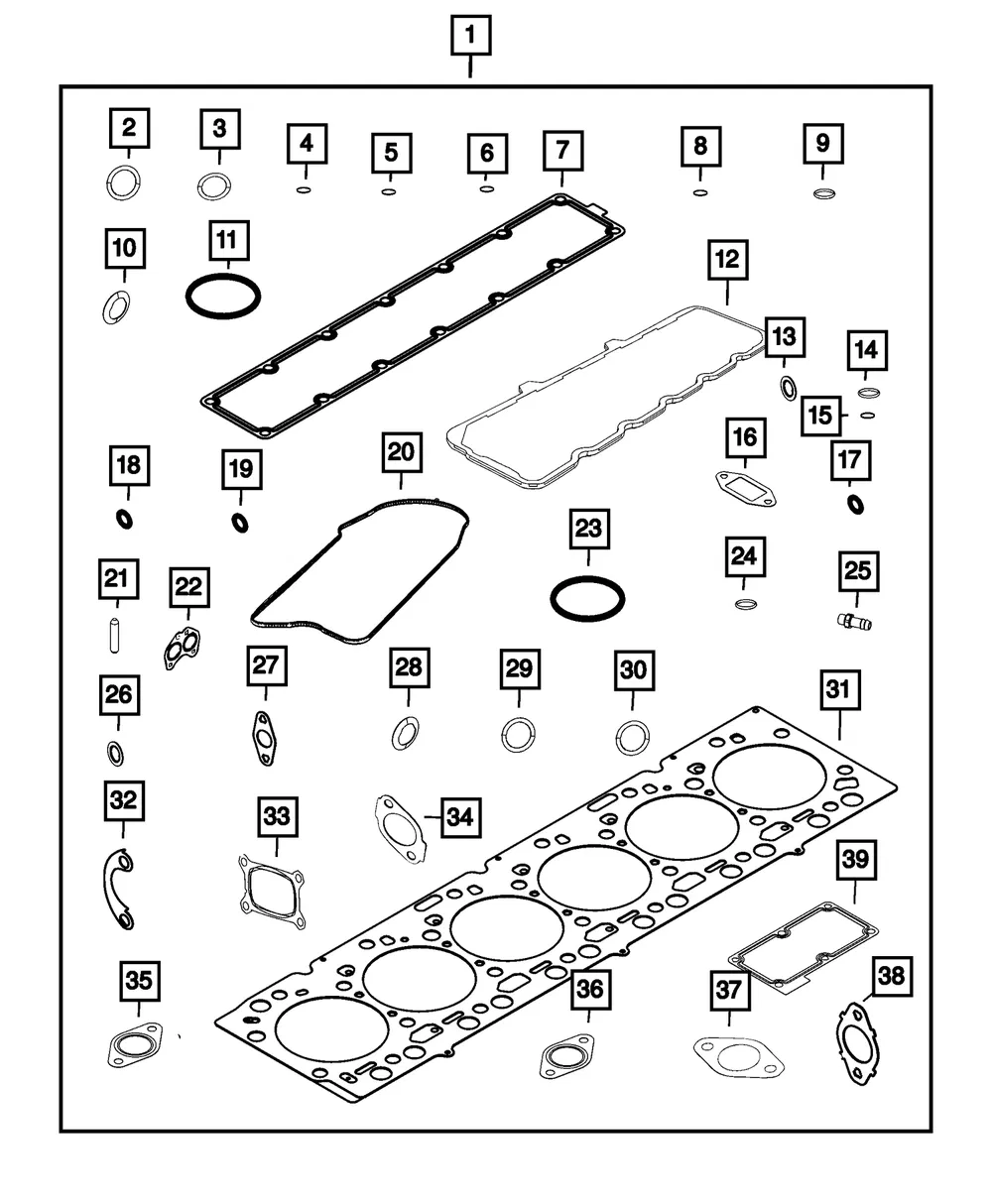 Engine Gasket Kit - Mopar (68503525aa)