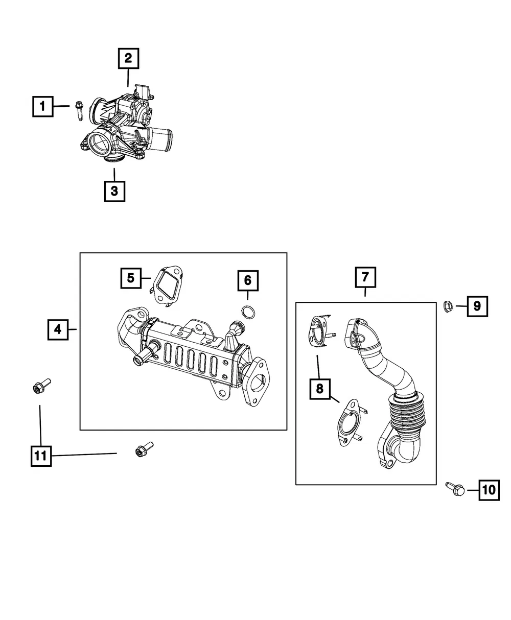 Egr Tube - Mopar (68528244aa)
