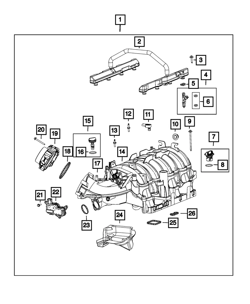 Intake Manifold - Mopar (68531639aa)