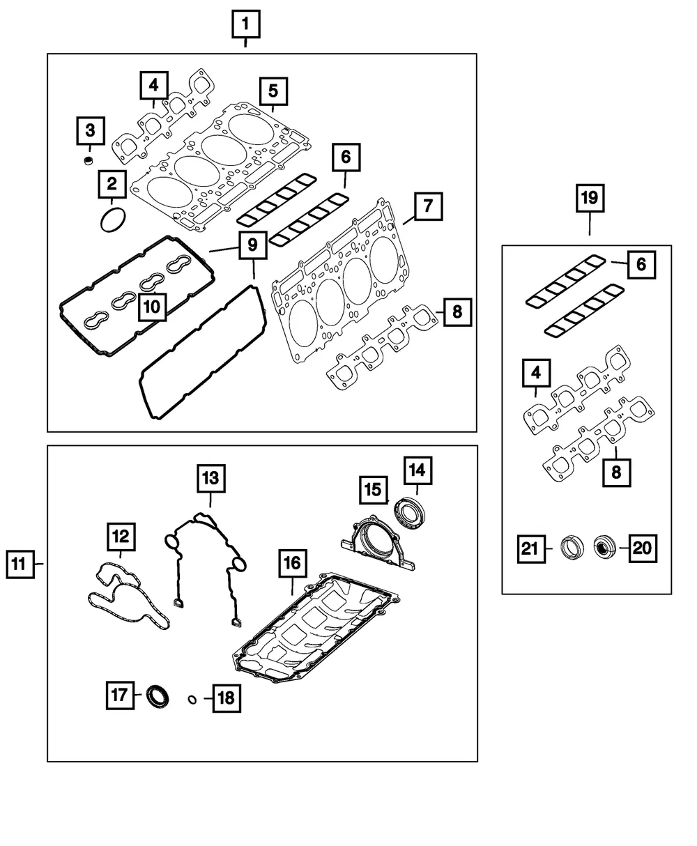 Engine Gasket Kit - Mopar (68532010AB)