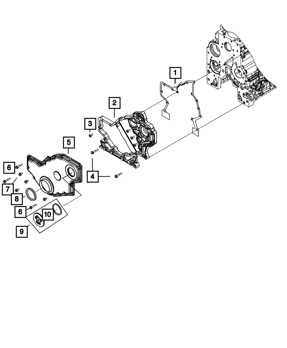 Timing Case Cover - Mopar (68533222aa)