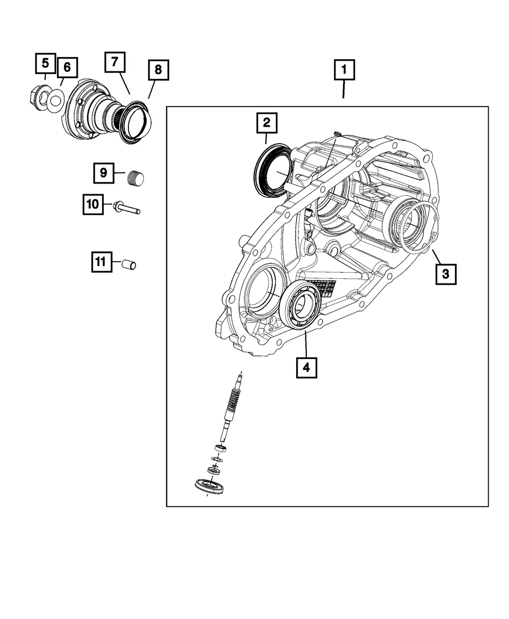 Transfer Case Assembly Housing Kit - Mopar (68545633aa)