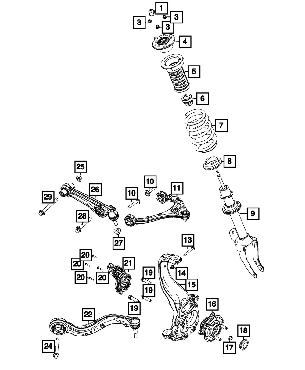 Axle Disconnect Actuator, Right - Mopar (68578948AC)