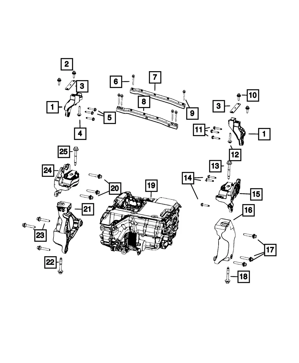 Engine Mount Bracket - Mopar (68590128AB)
