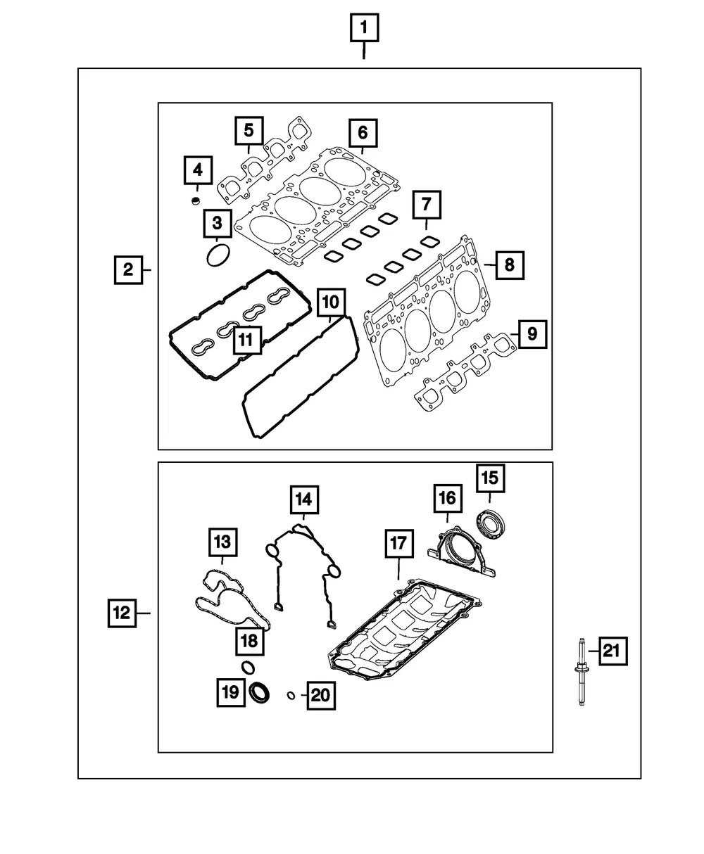 Engine Gasket Kit - Mopar (68591333AB)