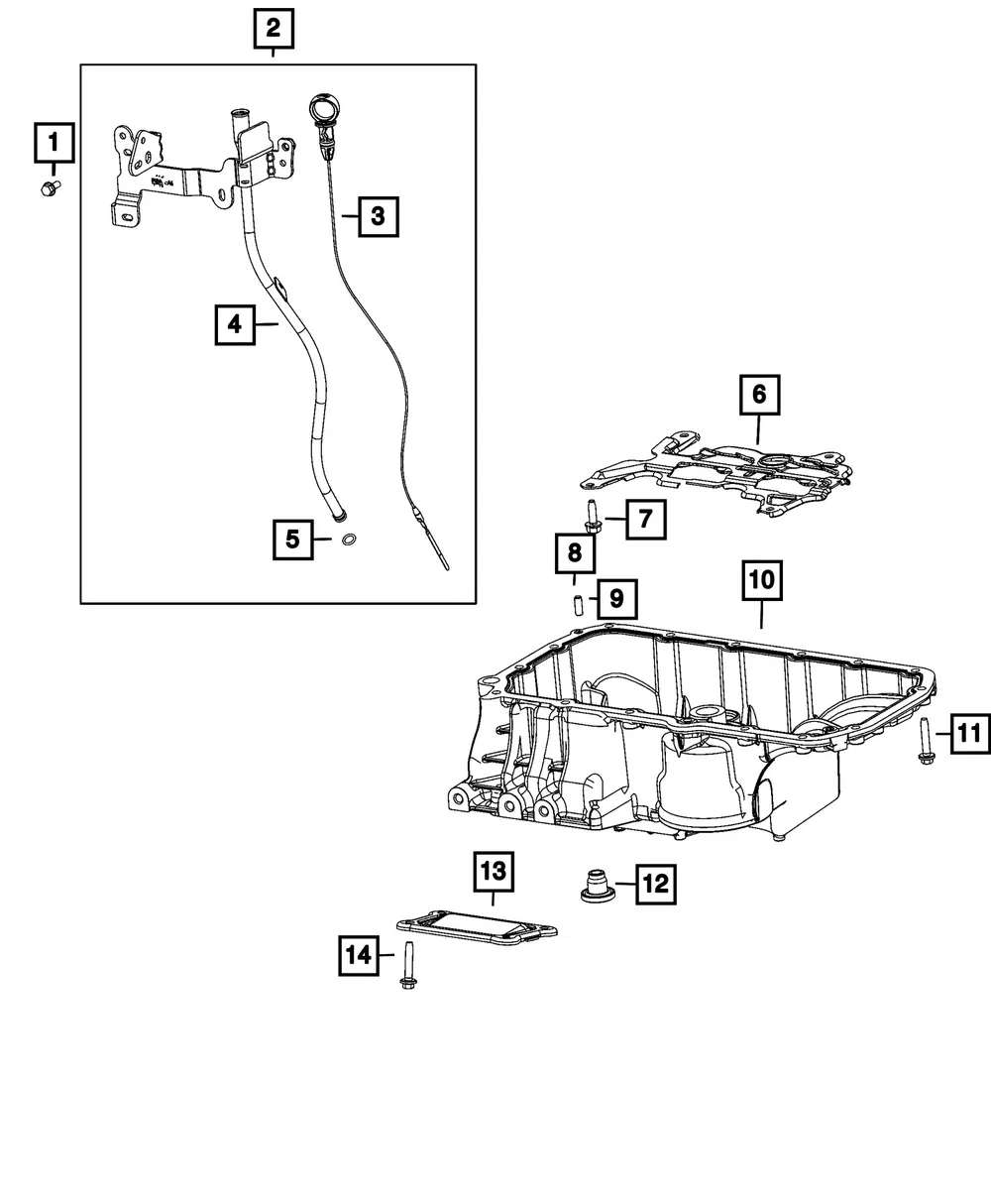 Engine Oil Pan - Mopar (68605066AB)