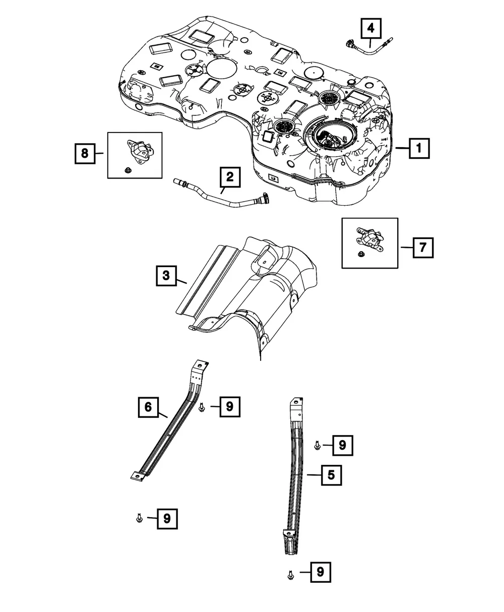 Fuel Tank Bracket - Mopar (68606163AA)