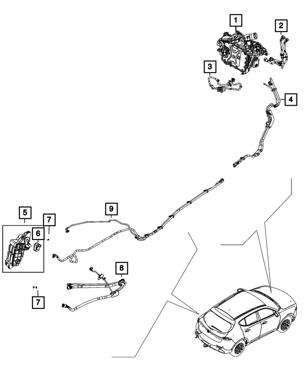 Fuel Line Bundle - Mopar (68619471aa)