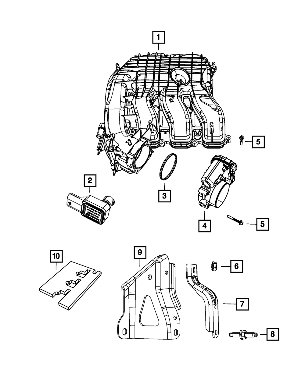 Intake Manifold Plenum - Mopar (68621090aa) - view 4
