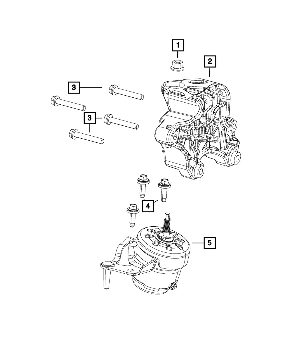 Engine Mount Isolator - Mopar (68622628aa) - view 6