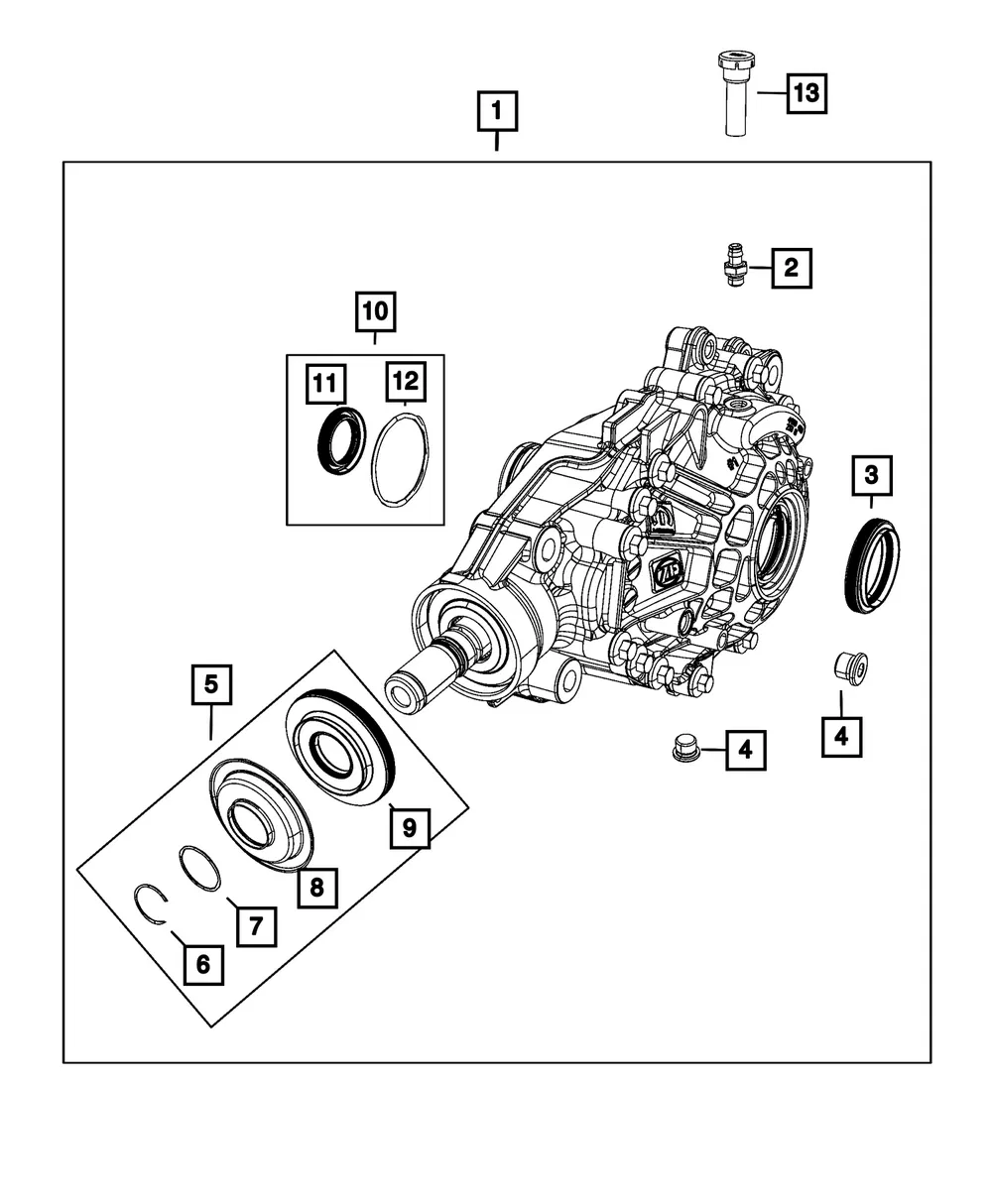 Front Complete Axle Assembly - Mopar (68629084AC)