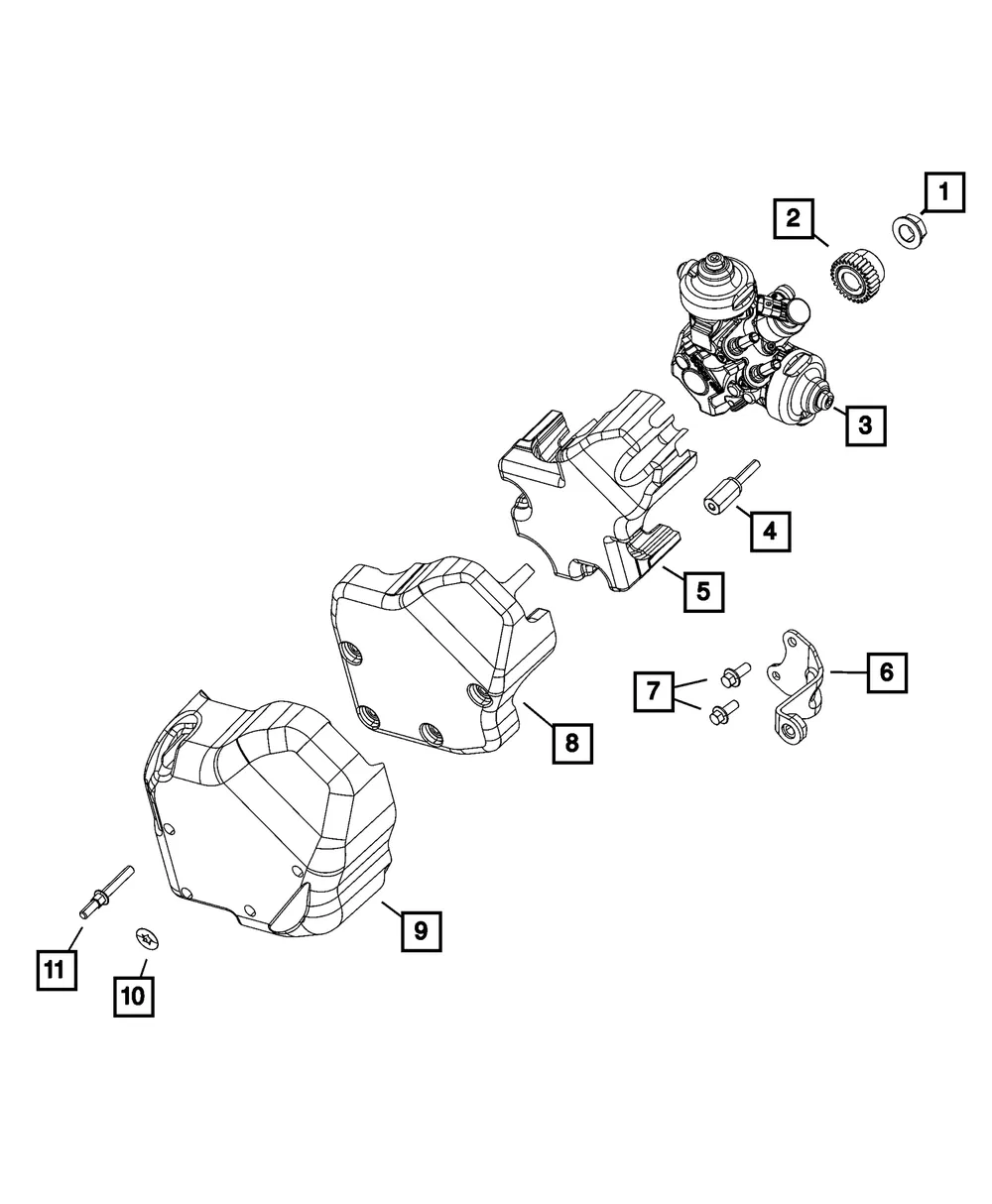Fuel Injection Pump - Mopar (68631088aa) - view 11