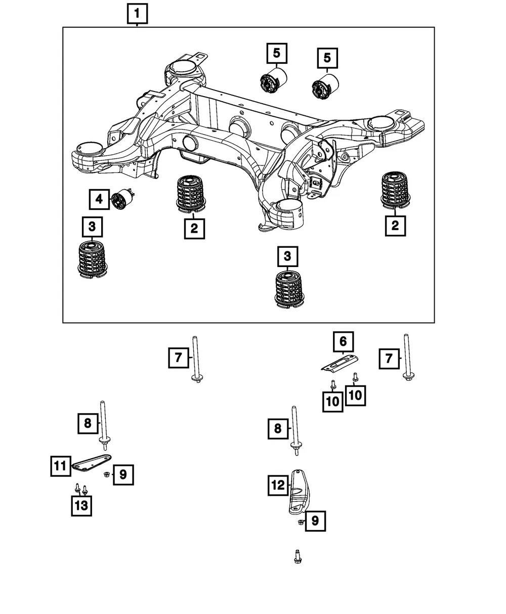 Rear Differential Isolator - Mopar (68632322AA)