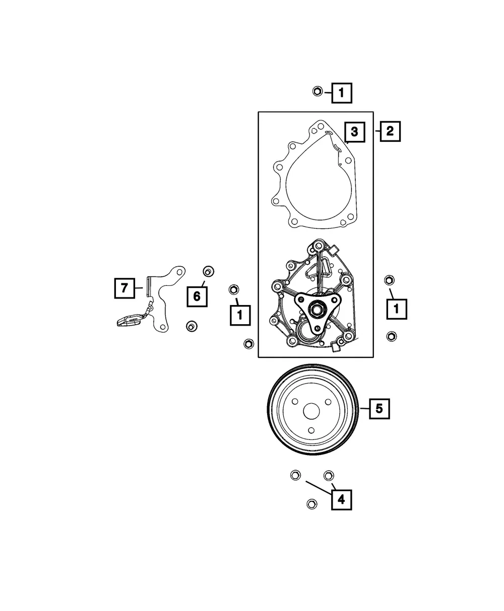 Water Pump Pulley - Mopar (68635732AB)