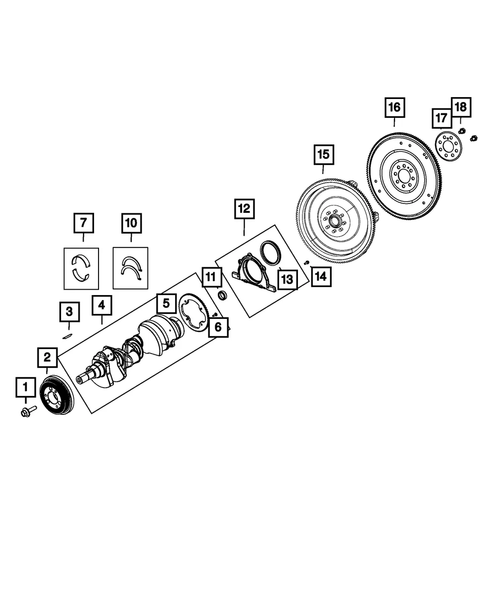 Engine Crankshaft - Mopar (68639099AA)