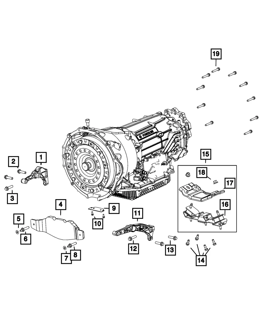 Transmission Mount Isolator - Mopar (68645821AA)