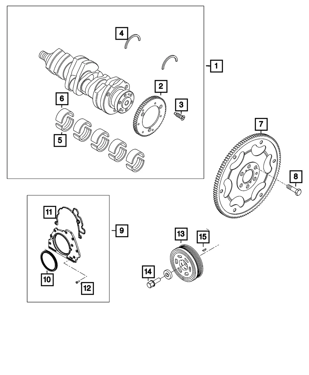 Engine Crankshaft Kit - Mopar (68683080AA)