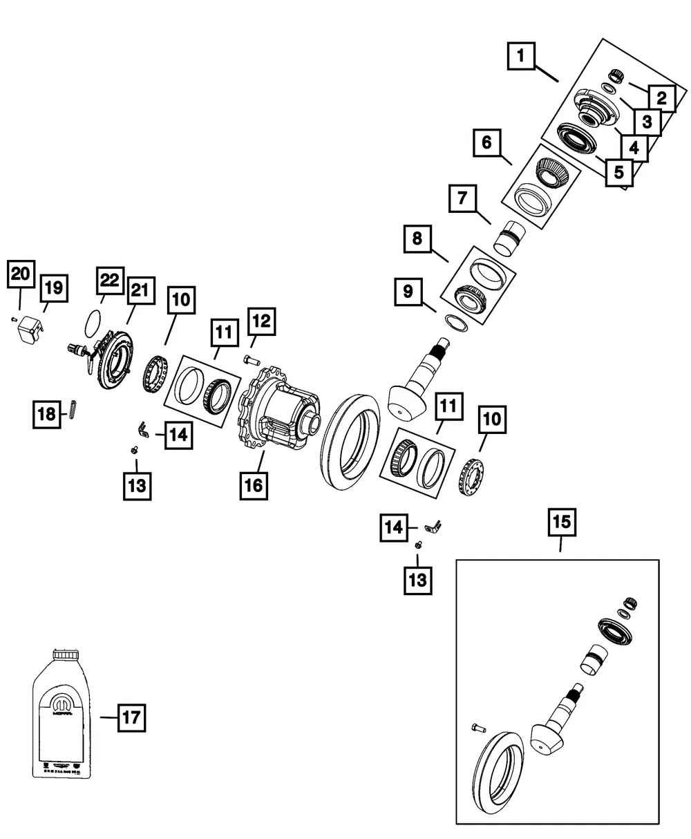 Differential Case Assembly - Mopar (68721225AA)
