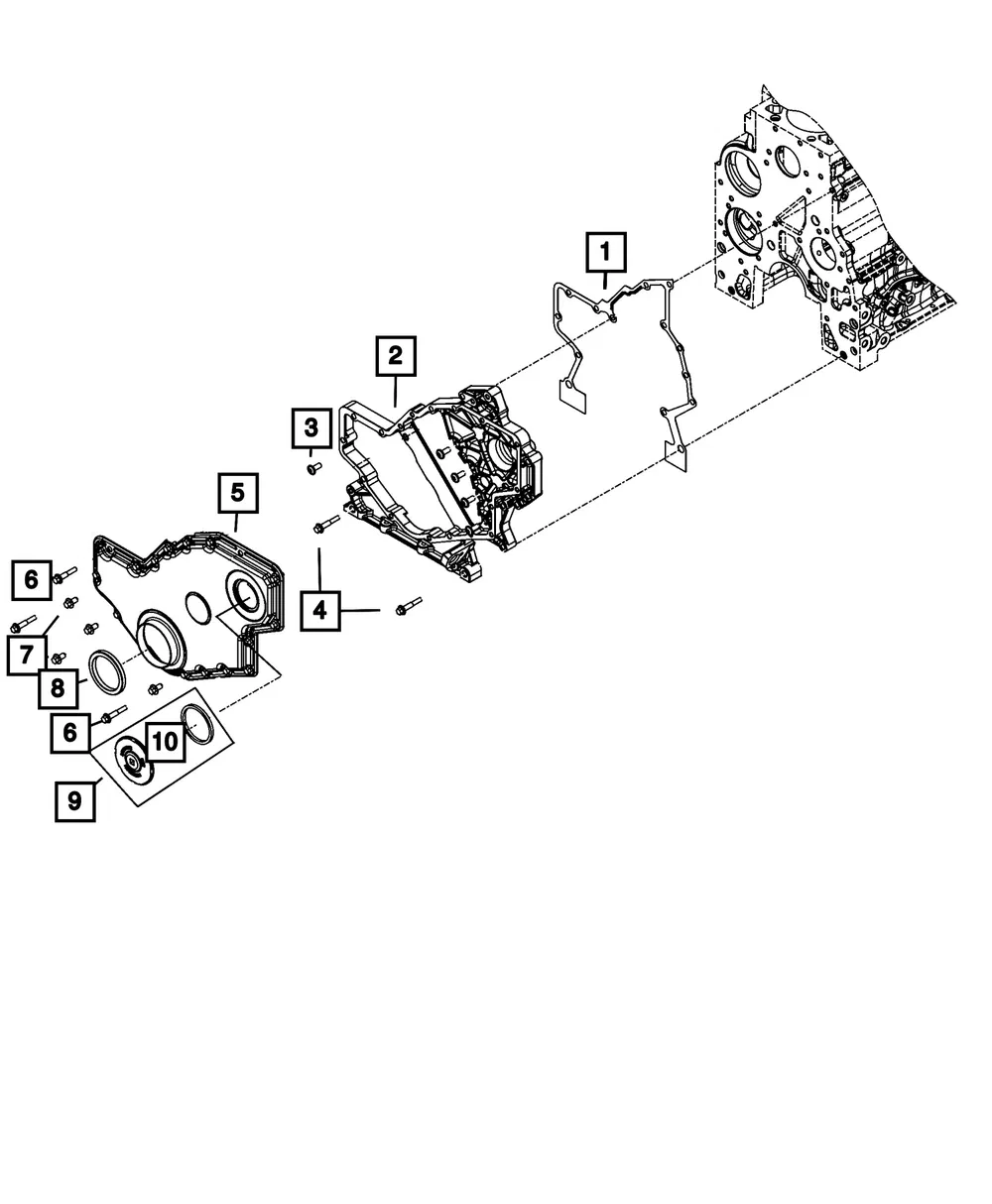 Timing Case Cover - Mopar (68722046AA) - view 4