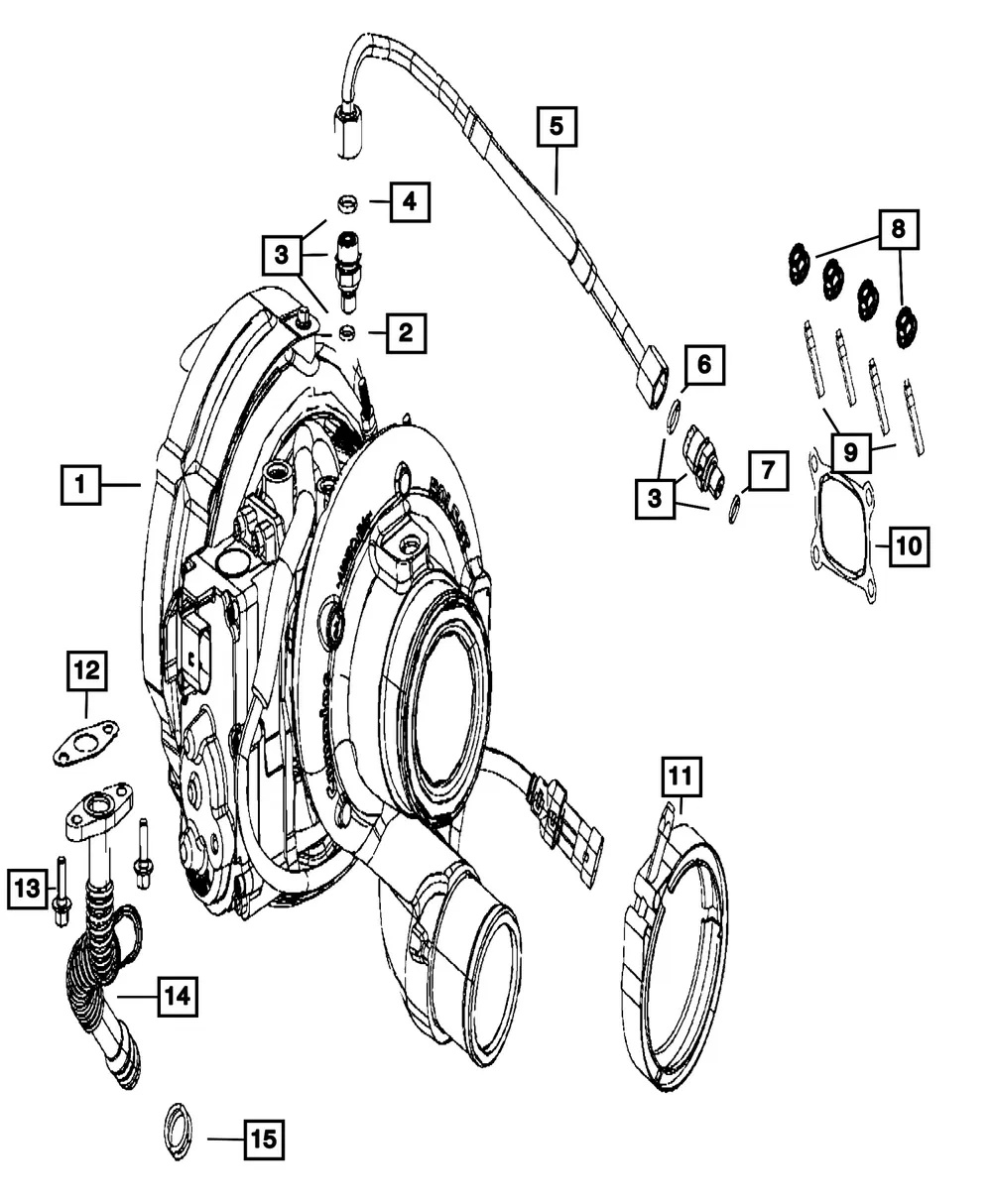 Turbo Oil Feed Tube - Mopar (68724958AA)