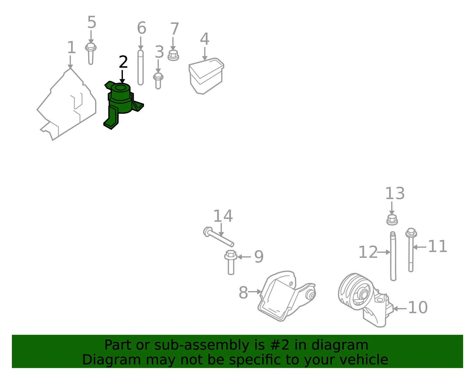 Engine Mount - Ford (6M6Z-6068-AB) - view 9