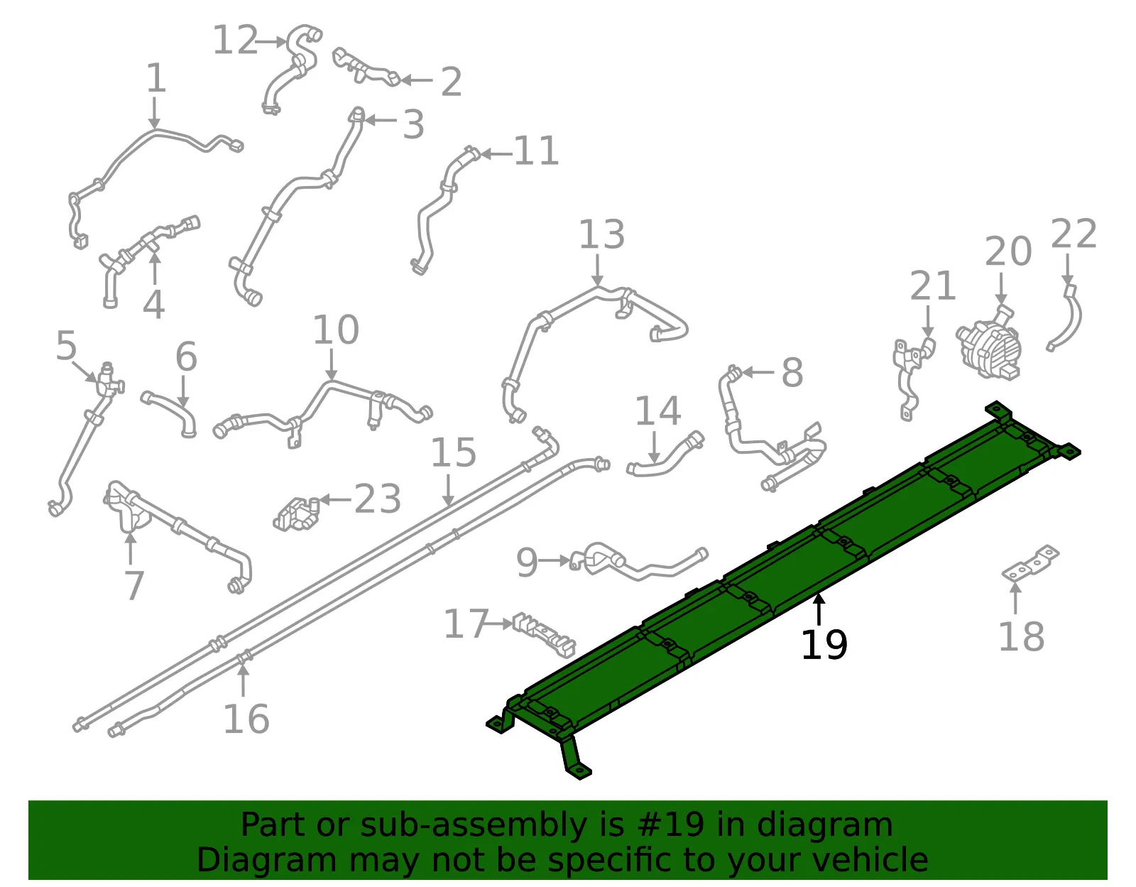 Engine Coolant Pipe Bracket - Volvo (80001028) - view 2