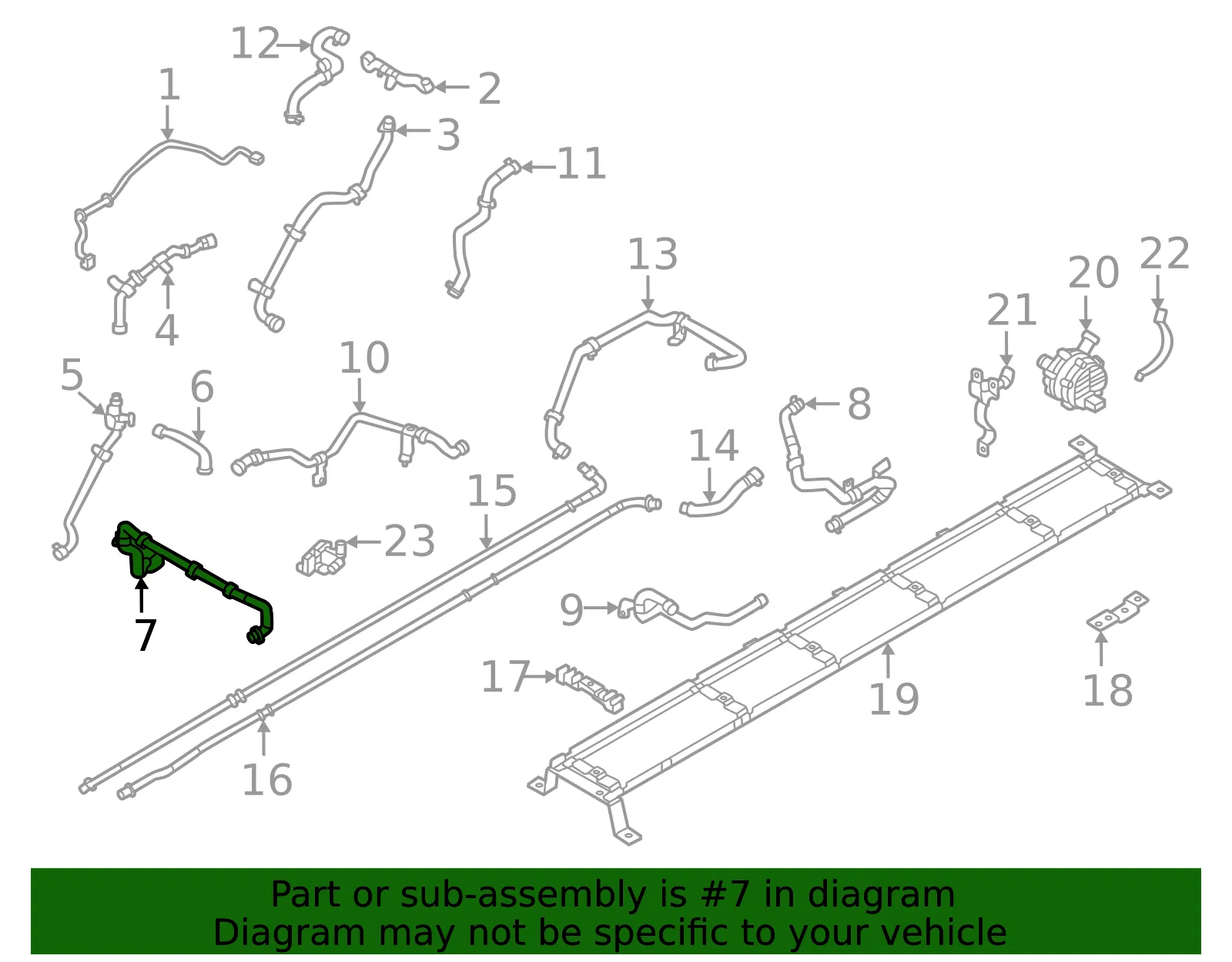 Engine Coolant Pipe - Volvo (80001331) - view 2
