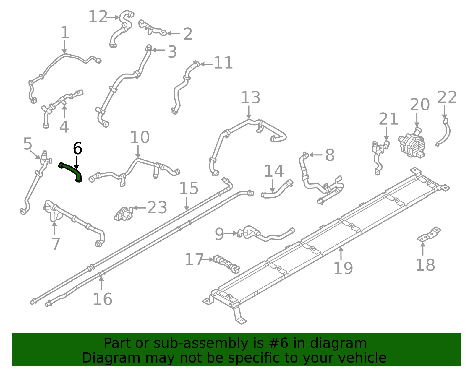 Engine Coolant Pipe - Volvo (80001378) - view 2