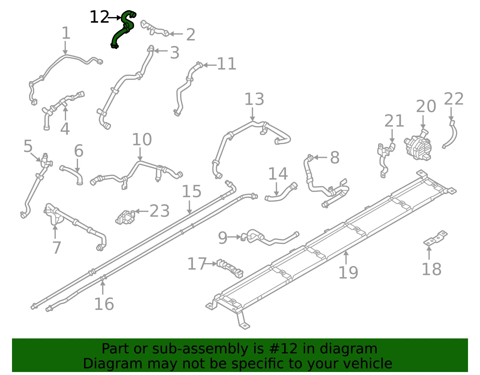 Engine Coolant Pipe - Volvo (80001477) - view 2