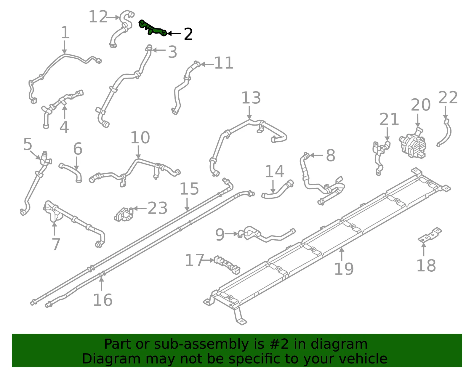 Engine Coolant Pipe - Volvo (80001480) - view 2