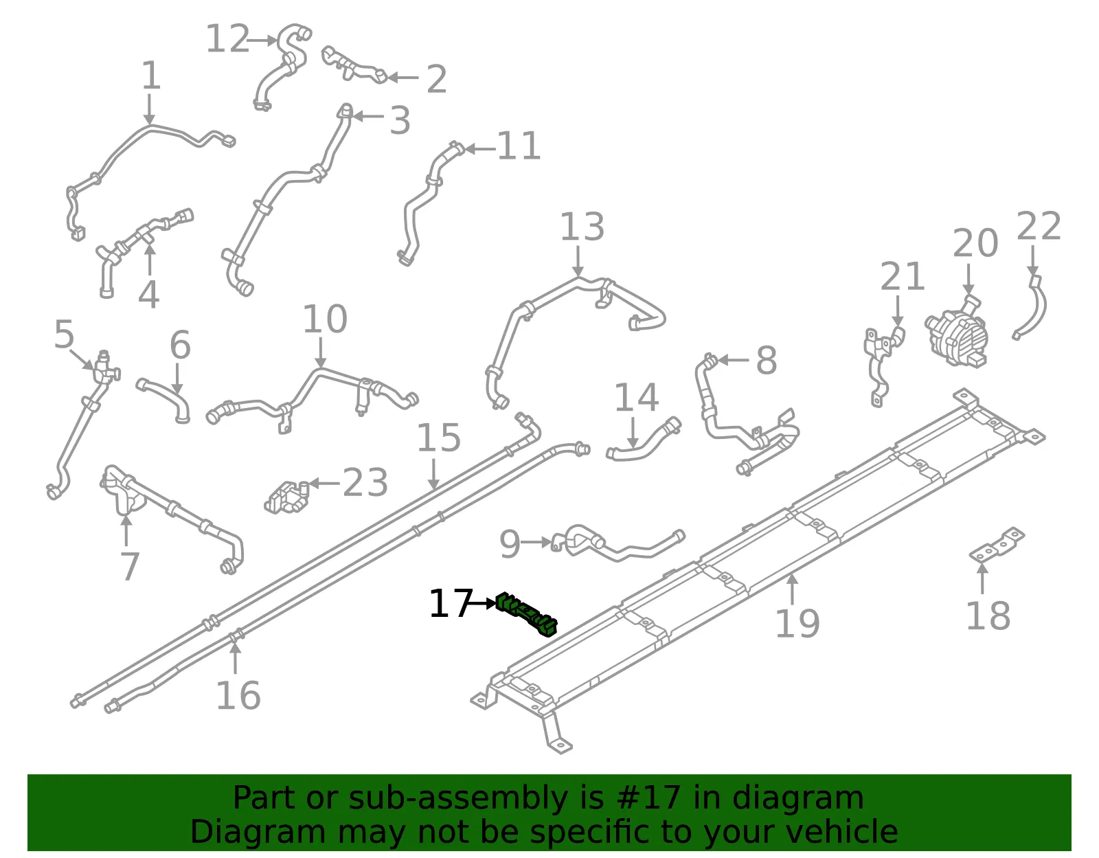 Engine Coolant Pipe Bracket - Volvo (80011055) - view 2
