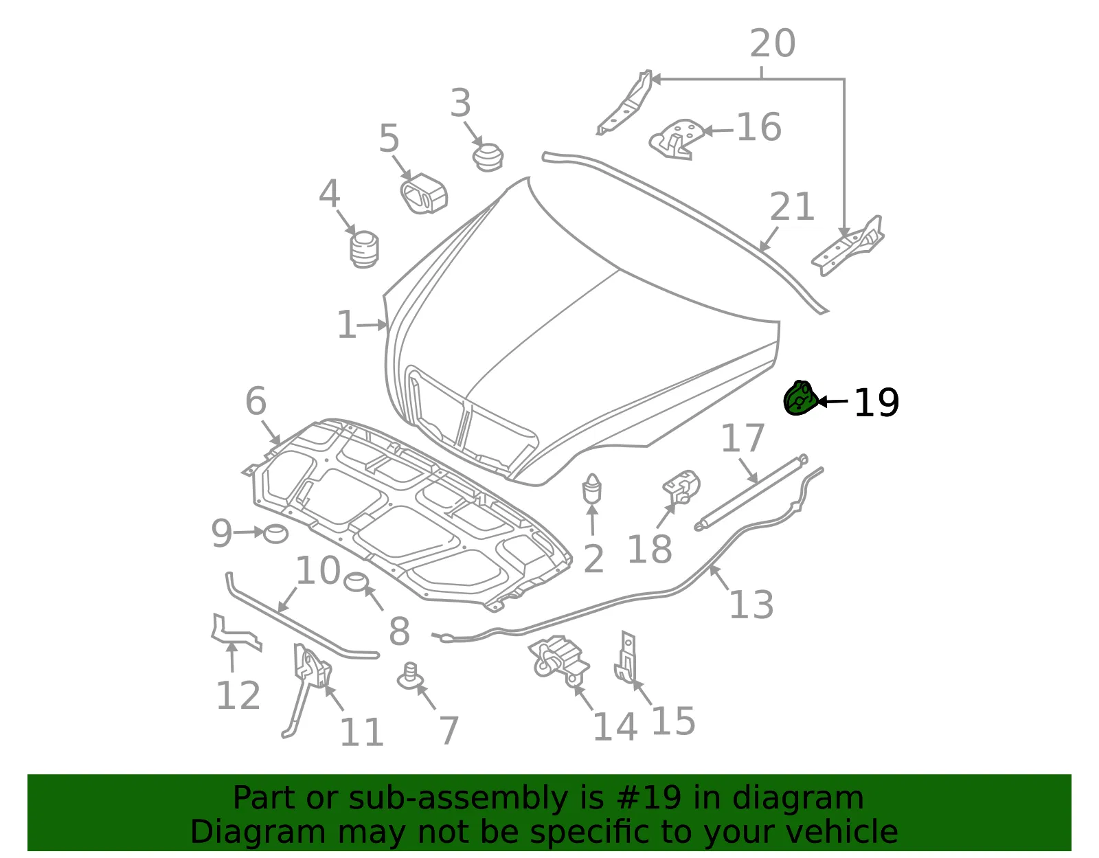 Lift Cylinder Lower Bracket - Passenger Side (RH) - Kia (81185-3E000) - view 2