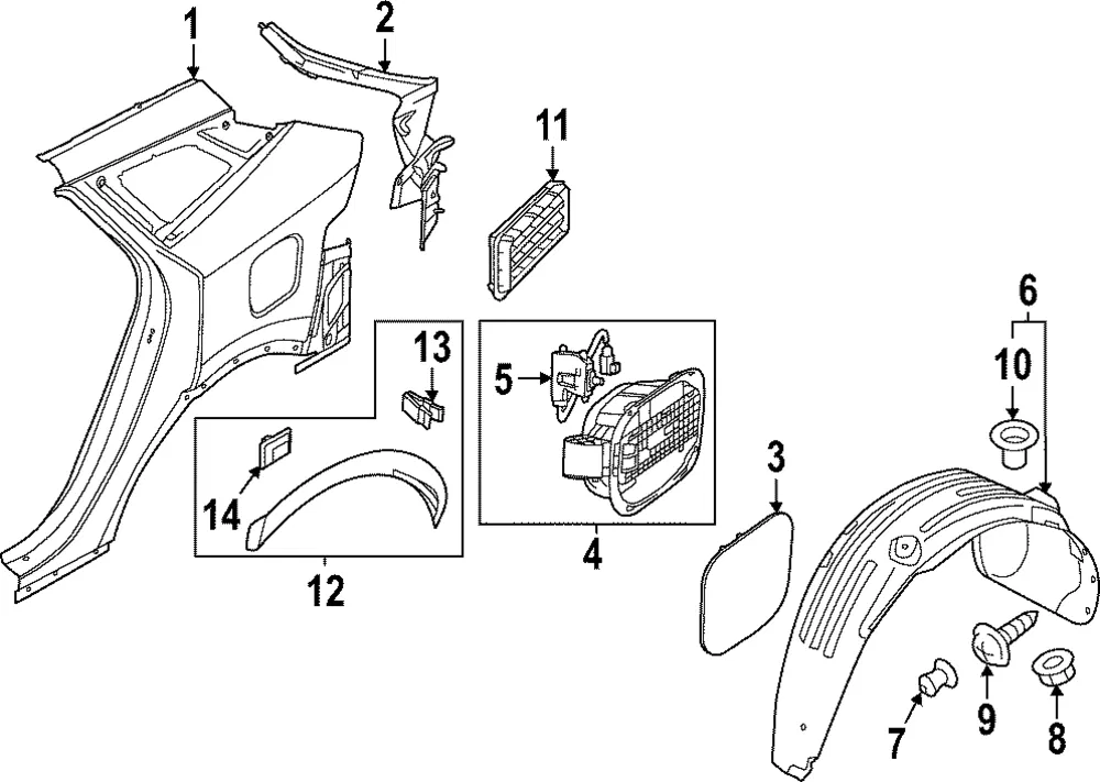 Fuel Pocket - Kia (81595-DW000)