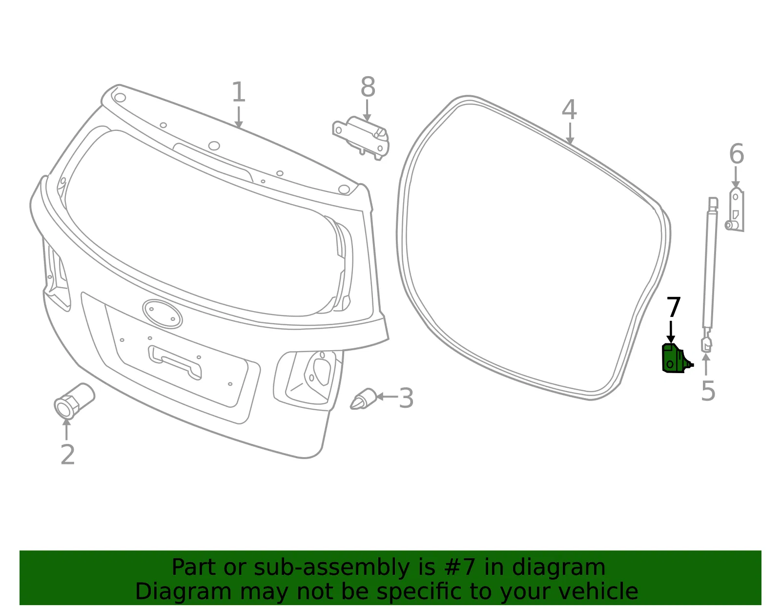 Support Cylinder Ball Stud - Driver's Side (LH) - Kia (81772-2P000) - view 2
