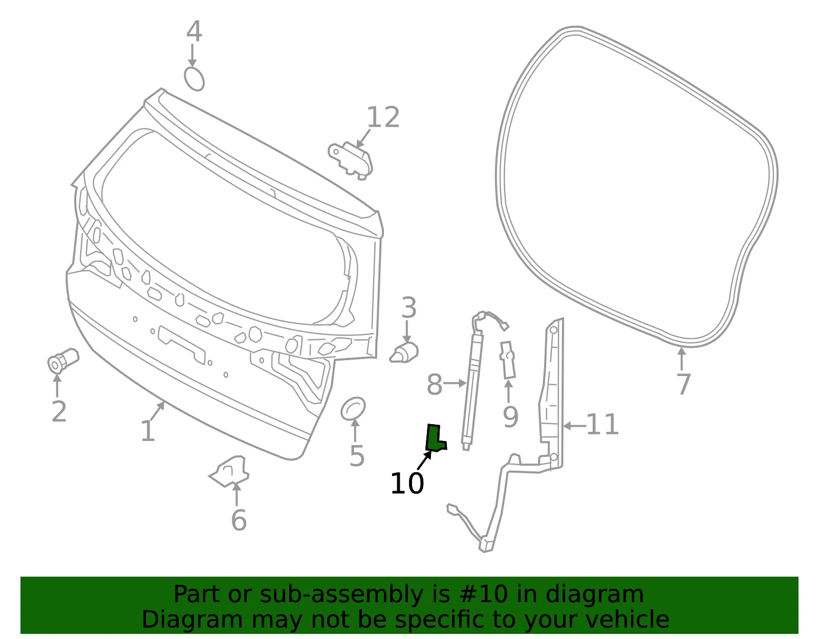 Support Cylinder Lower Bracket - Passenger Side (RH) - Kia (81782-1U510) - view 3