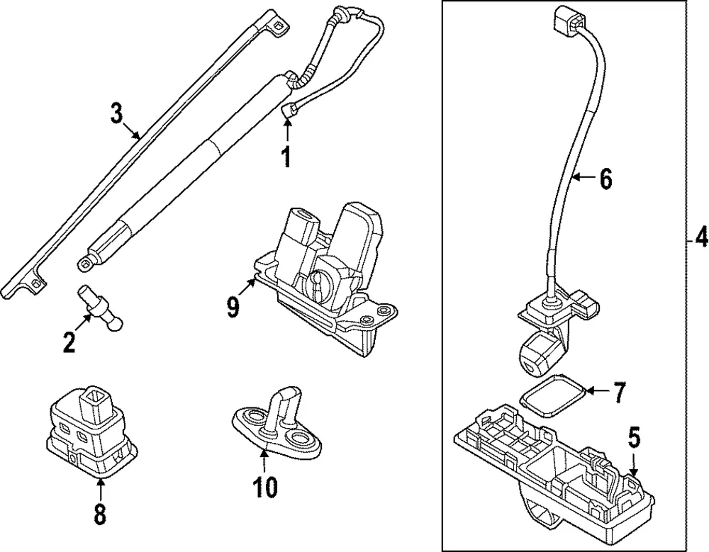 Support Cylinder - Kia (81831-XG100)