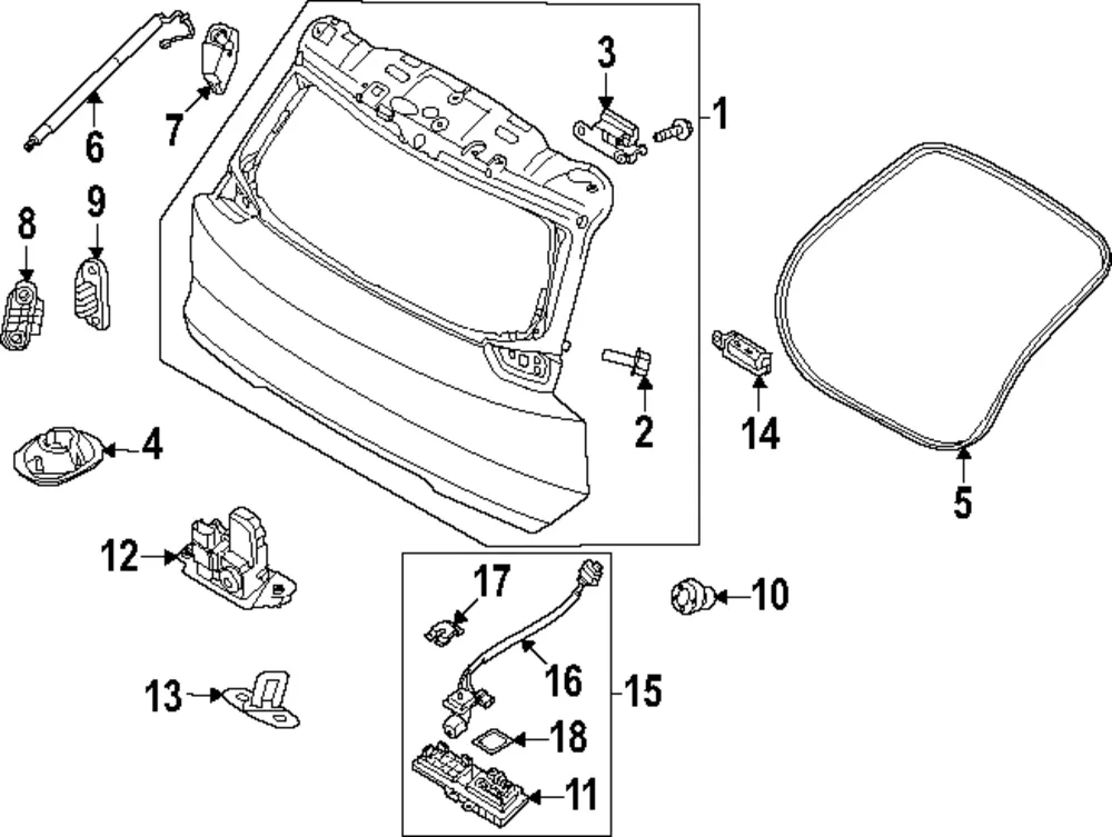 Support Cylinder - Kia (81841-DO100)