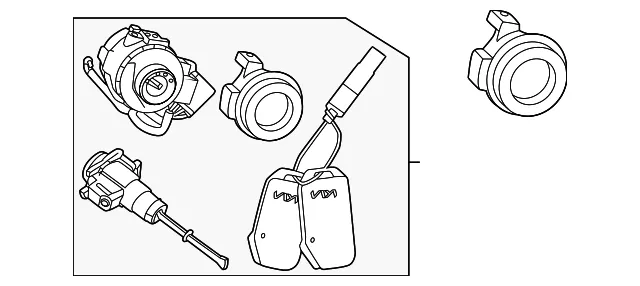 Cylinder & Keys - Kia (81905-AT030)