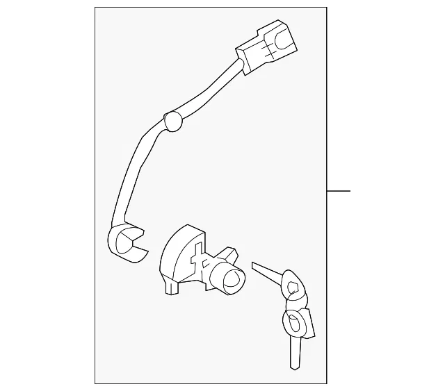 Lock Cylinder Assembly - Passenger Side (RH) - Kia (81980-1FC00)