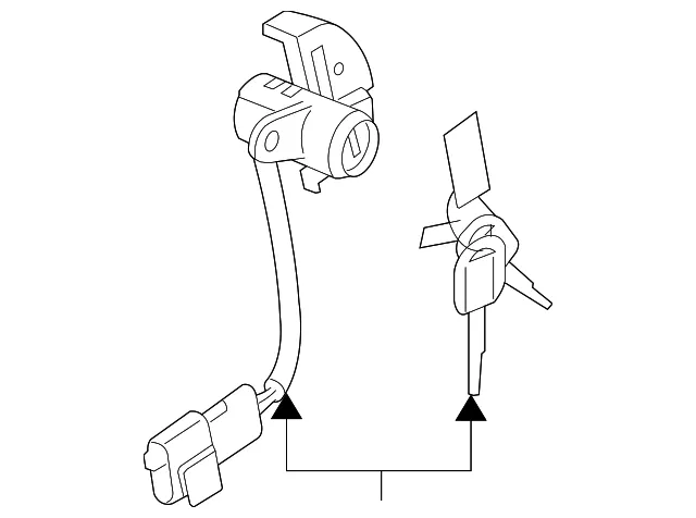 Lock Cylinder - Passenger Side (RH) - Kia (81980-1GA00)