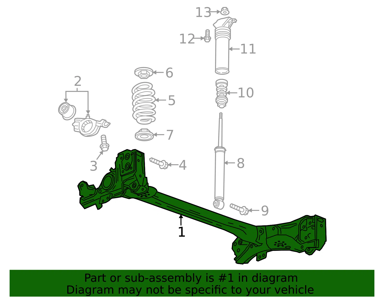 Rear Axle - GM (84068613) - view 3